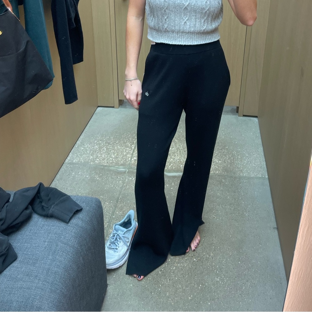ALO sweater Black Flare Pants